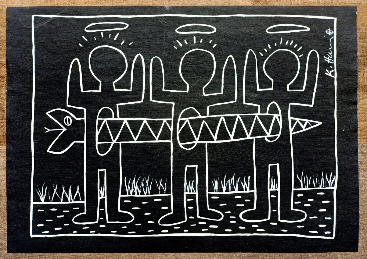 Drawing by Keith Haring (Attributed) 1982 (#0629)