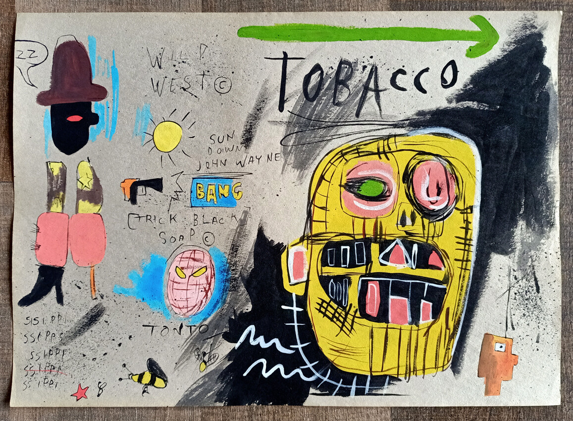 Drawing by Jean-Michel Basquiat (Attributed) 1984 (#0800)