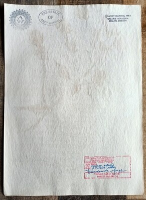 Drawing by Andy Warhol (Attributed) 1986 (#0809)