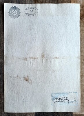 Drawing by Andy Warhol (Attributed) 1986 (#0811)