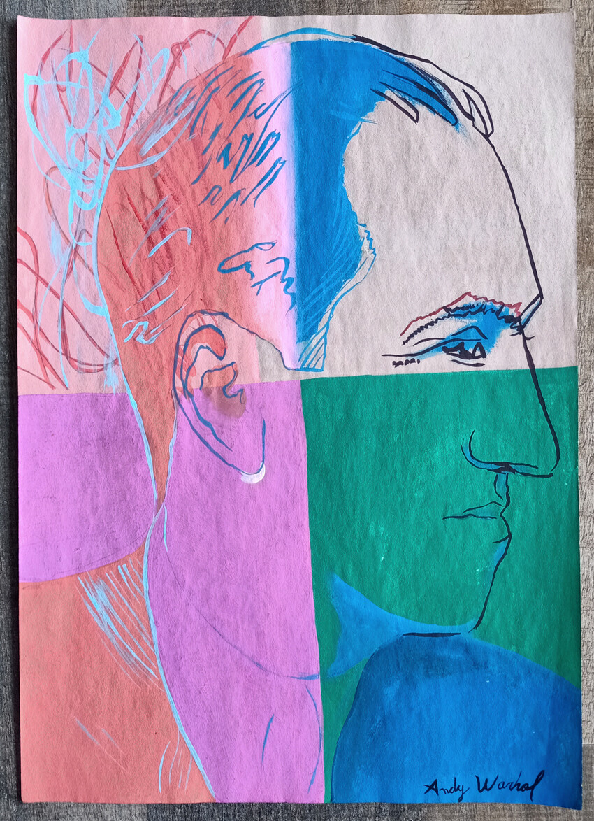 Drawing by Andy Warhol (Attributed) Portrait of George Gershwin​ 1986 (#0813)