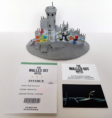 Banksy (Attributed) Tower sculpture &quot;I love You&quot; Walled Off Hotel 6D (#0786)