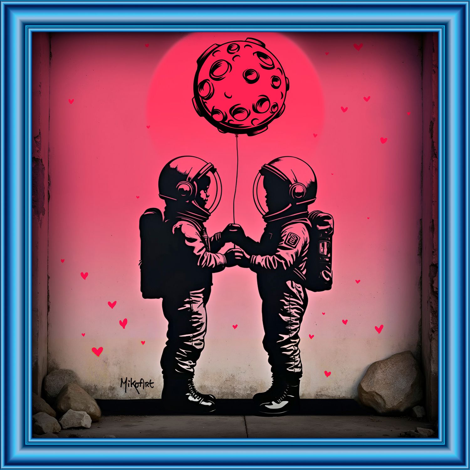 MikoArt-Liquid Gloss®-06/MoonLove-80x80cm-0364