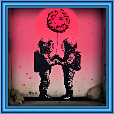MikoArt-Liquid Gloss®-06/MoonLove-80x80cm-0364