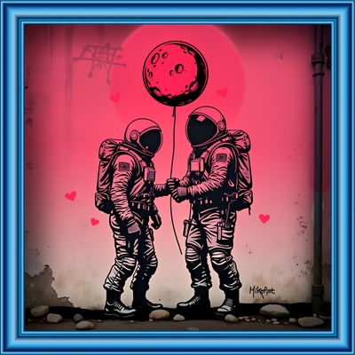 MikoArt-Liquid Gloss®-06/MoonLove-80x80cm-0365