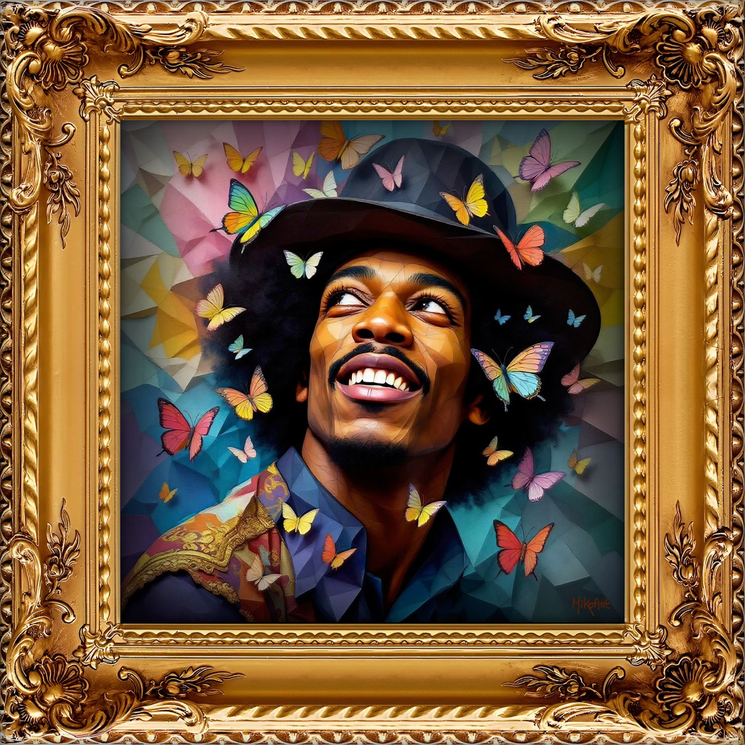 MikoArt-Liquid Gloss®-07FP/JimieHendrix-120x120cm