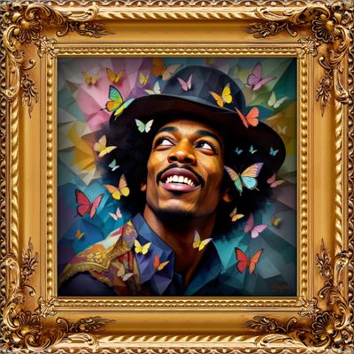 MikoArt-Liquid Gloss®-07FP/JimieHendrix-120x120cm