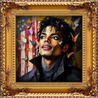 MikoArt-Liquid Gloss®-07FP/MichaelJackson-120x120cm
