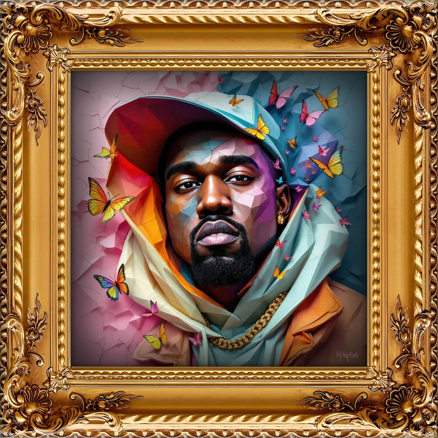 MikoArt-Liquid Gloss®-07FP/KanyeWest-120x120cm