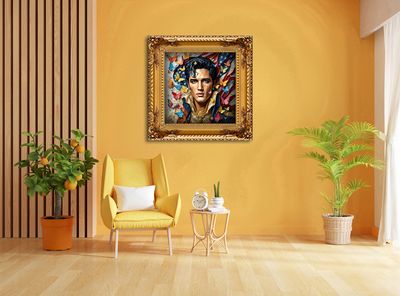 MikoArt-Liquid Gloss®-07FP/ElvisPresley-120x120cm