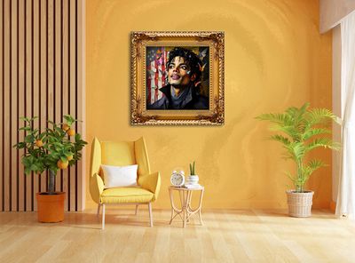 MikoArt-Liquid Gloss®-07FP/MichaelJackson-120x120cm