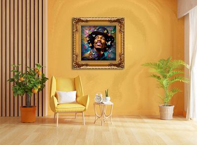 MikoArt-Liquid Gloss®-07FP/JimieHendrix-120x120cm