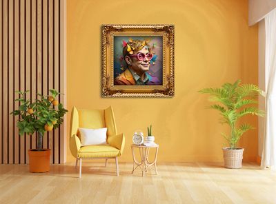 MikoArt-Liquid Gloss®-07FP/EltonJohn-120x120cm