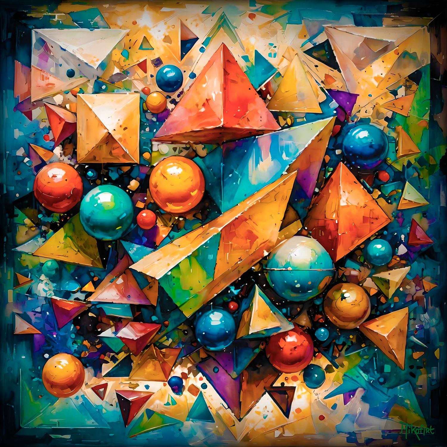 MikoArt-Liquid Gloss®-03/Series-80x80cm-0304