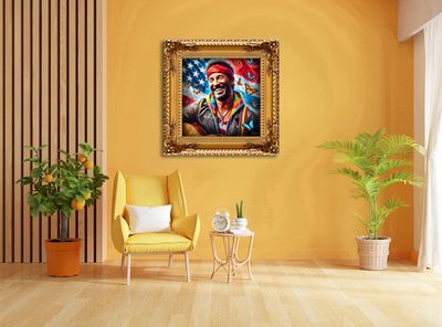 MikoArt-Liquid Gloss®-07FP/Bruce Springsteen-120x120cm
