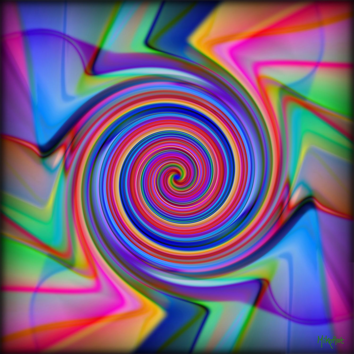 MikoArt-Liquid Gloss®-01/Series-80x80cm-0036