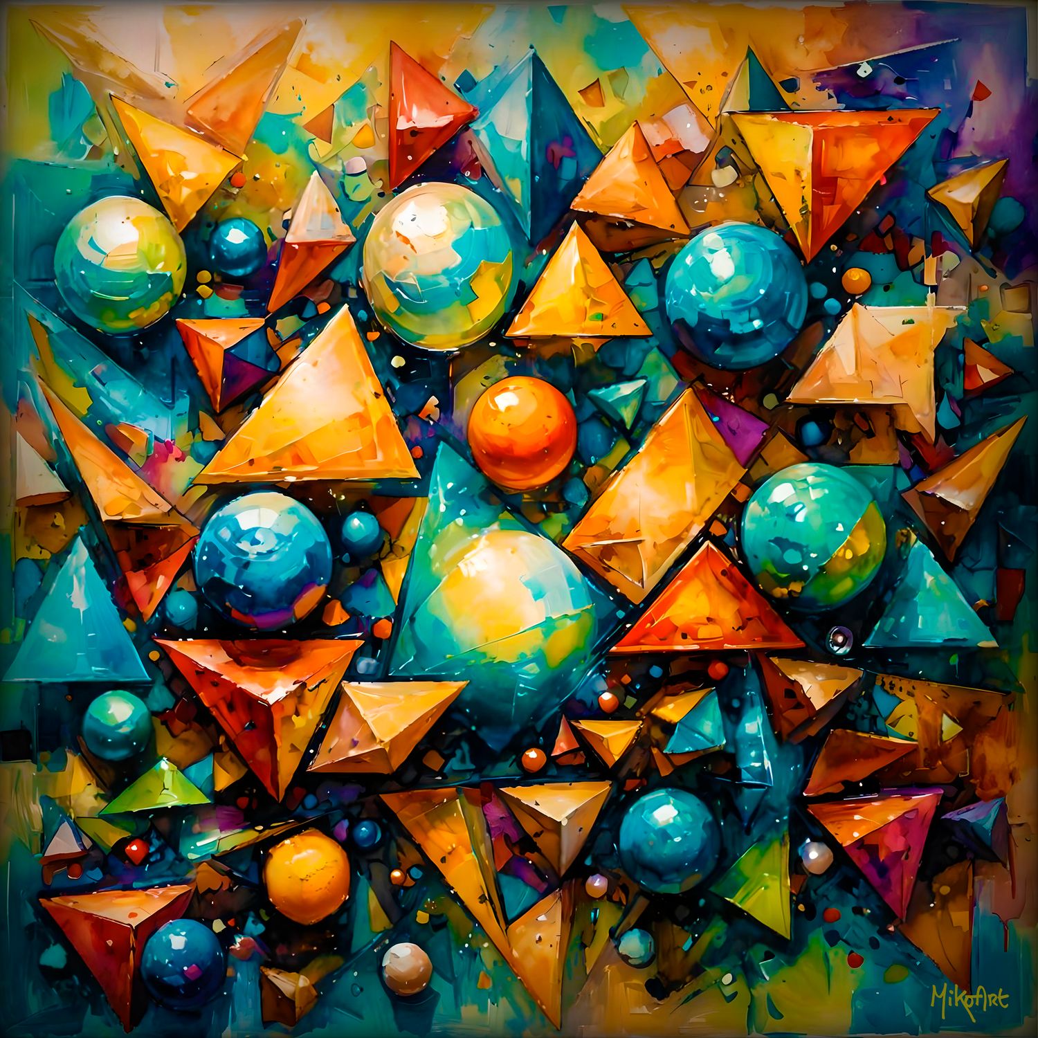 MikoArt-Liquid Gloss®-03/Series-80x80cm-0305