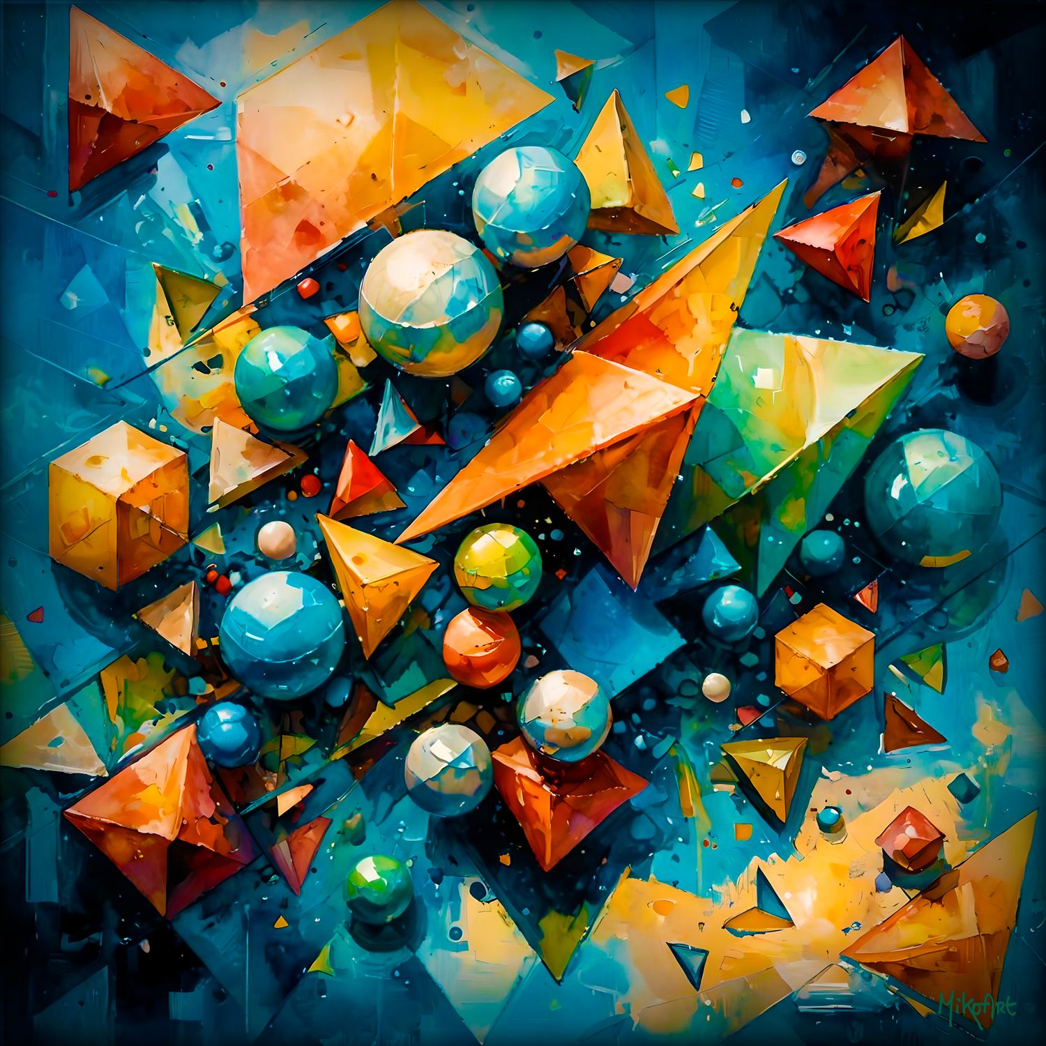 MikoArt-Liquid Gloss®-03/Series-80x80cm-0310