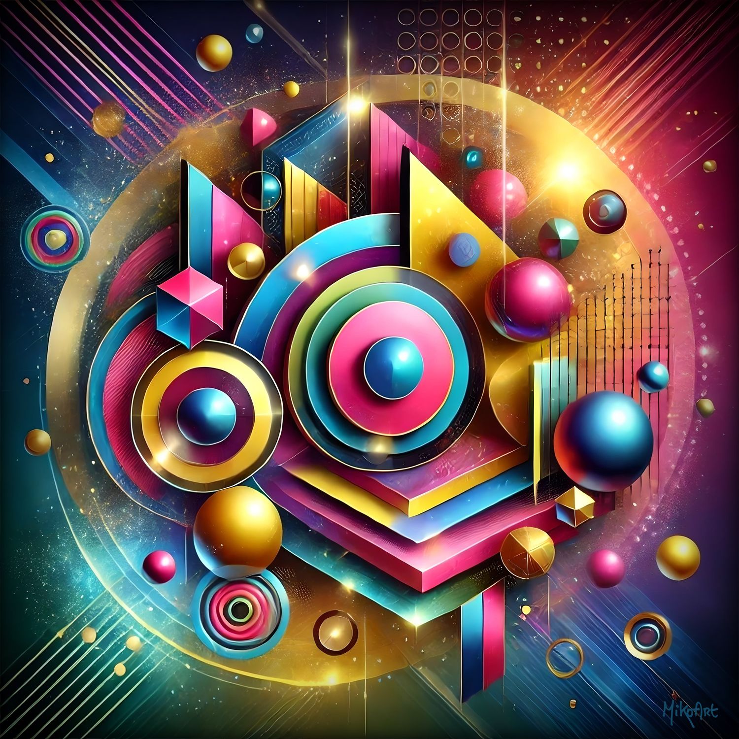 MikoArt-Liquid Gloss®-05/Series-80x80cm-0346