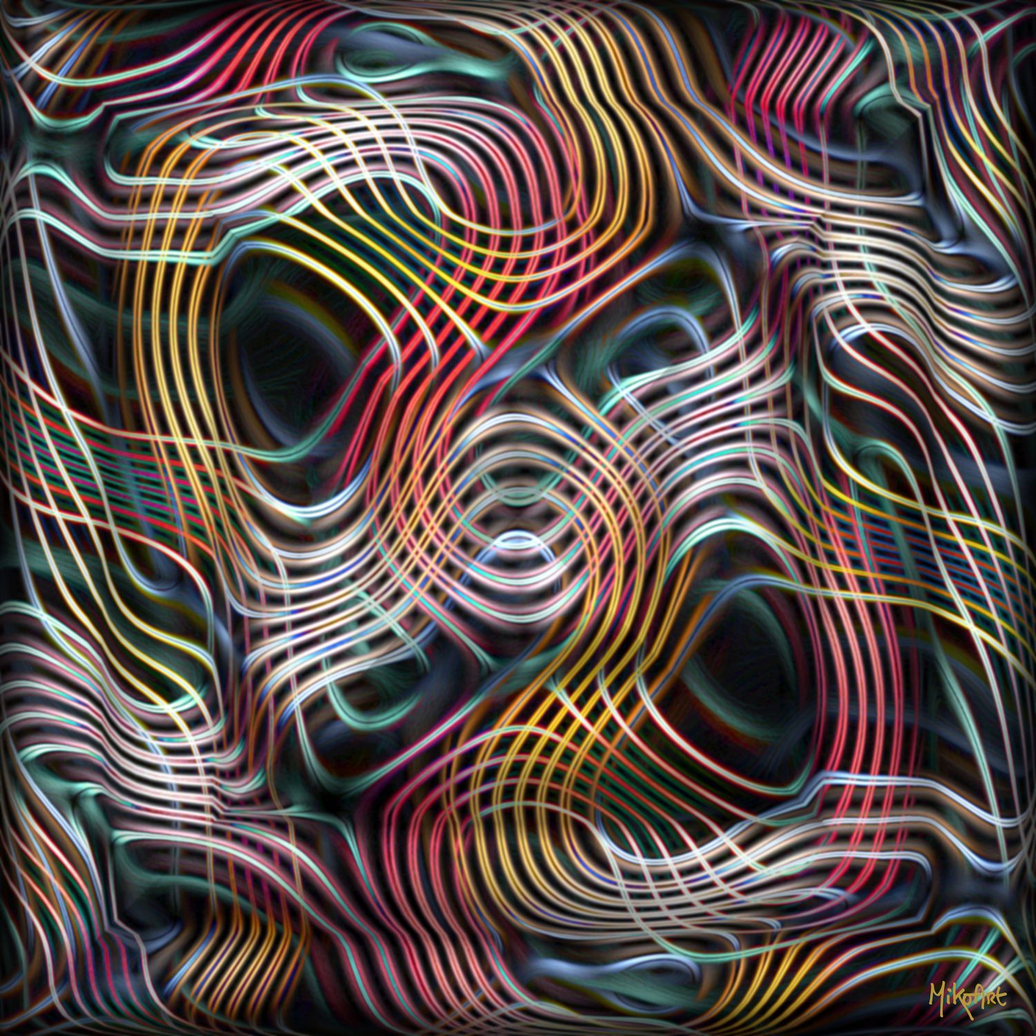 MikoArt-Liquid Gloss®-01/Series-80x80cm-0060