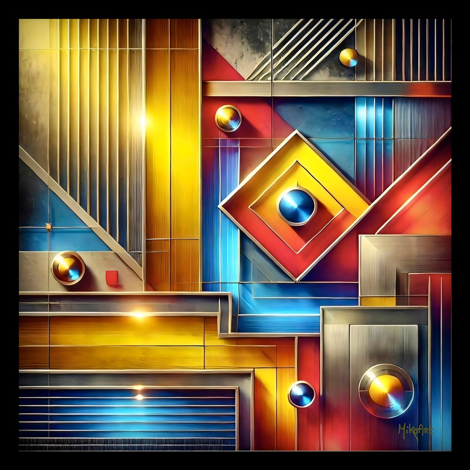 MikoArt-Liquid Gloss®-02/Series-80x80cm-0287