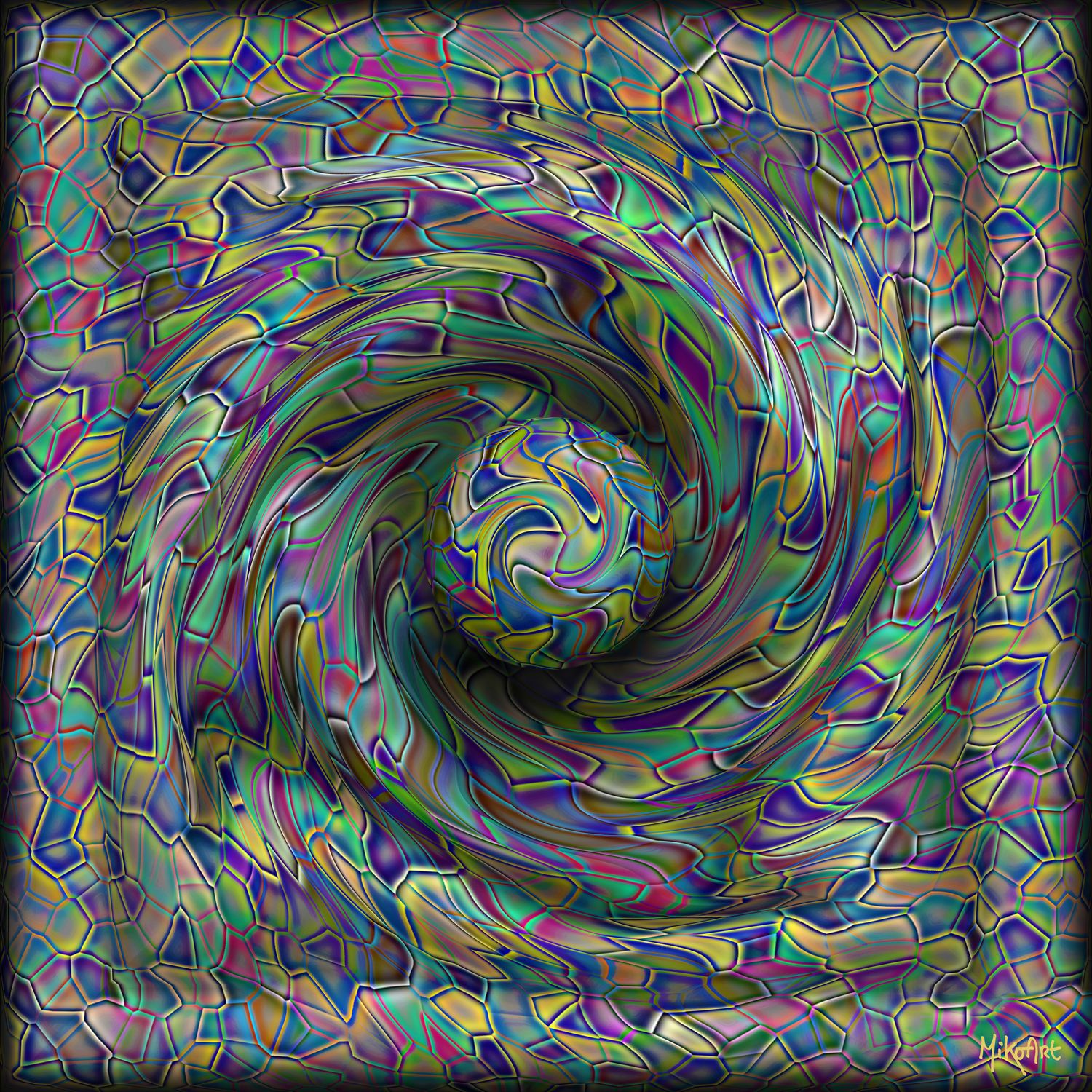 MikoArt-Liquid Gloss®-01/Series-80x80cm-0106