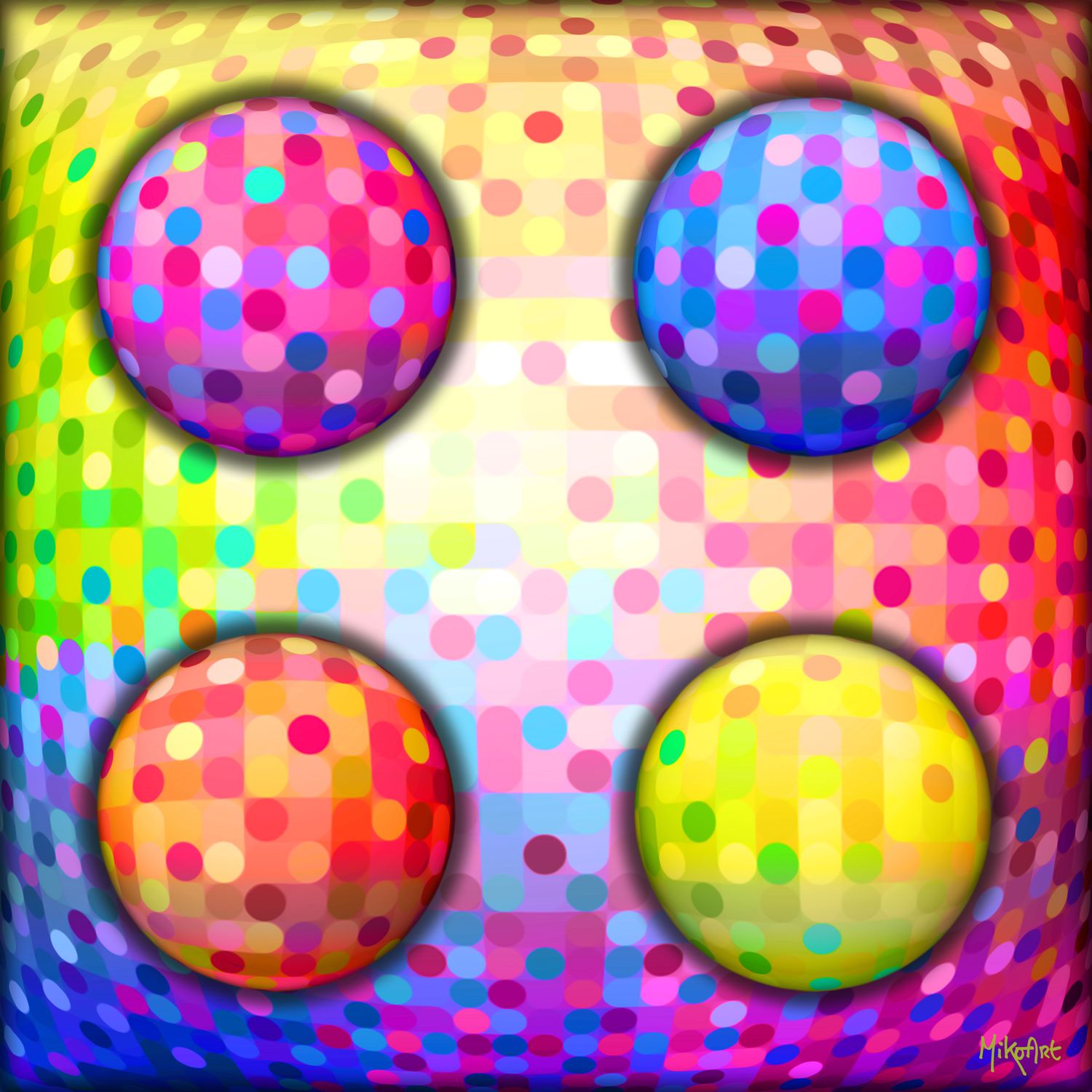 MikoArt-Liquid Gloss®-01/Series-80x80cm-0125