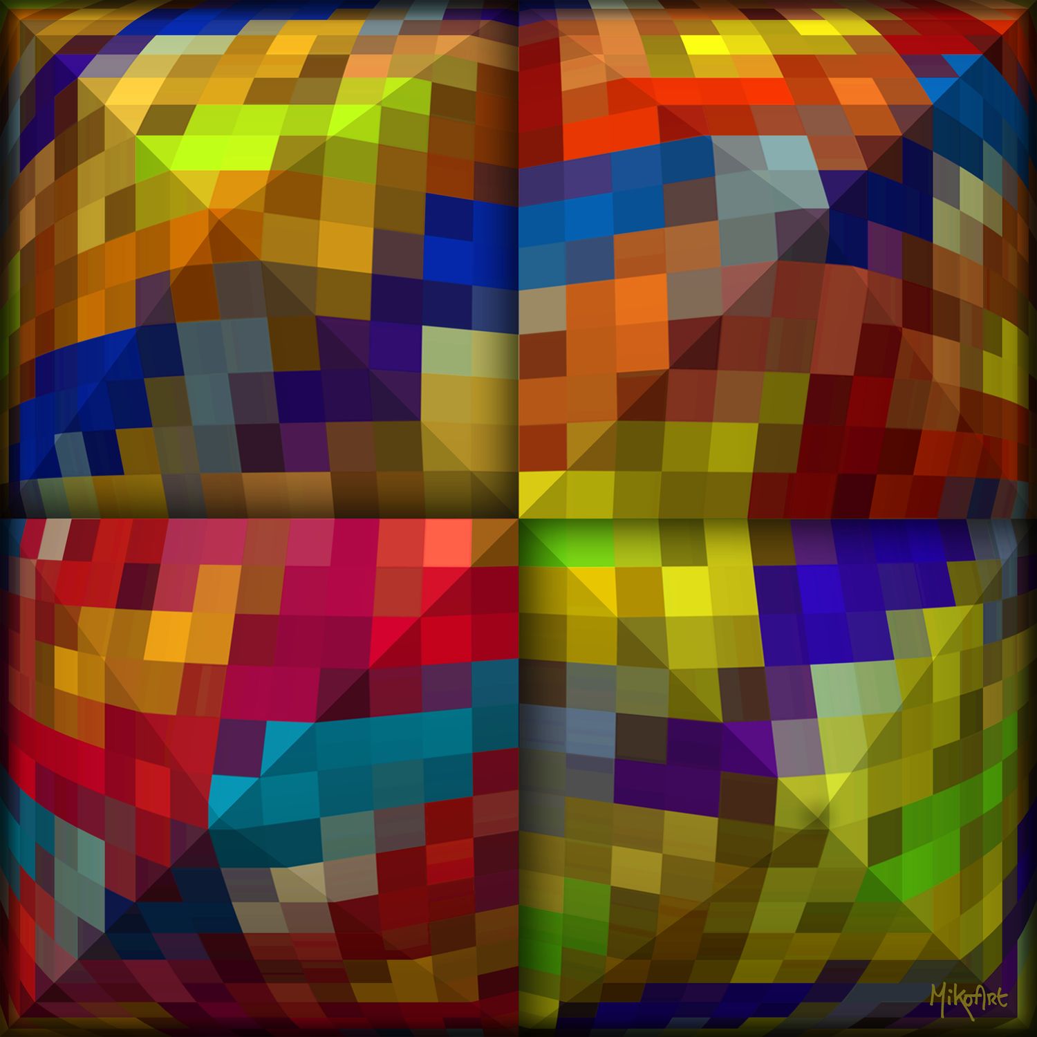 MikoArt-Liquid Gloss®-01/Series-80x80cm-0137