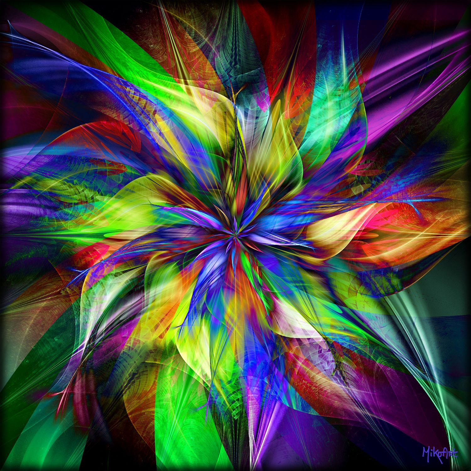 MikoArt-Liquid Gloss®-01/Series-80x80cm-0122