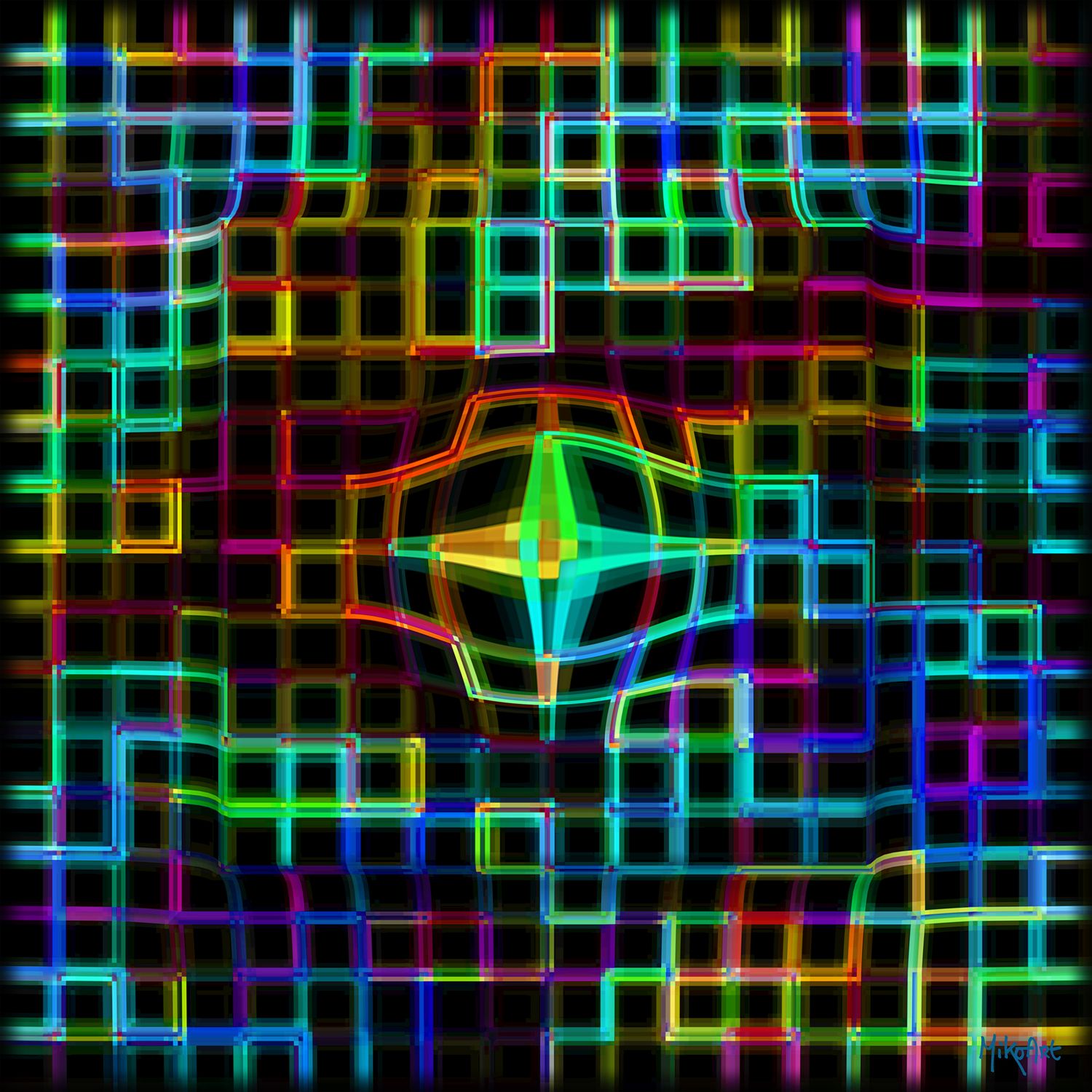 MikoArt-Liquid Gloss®-01/Series-80x80cm-0133