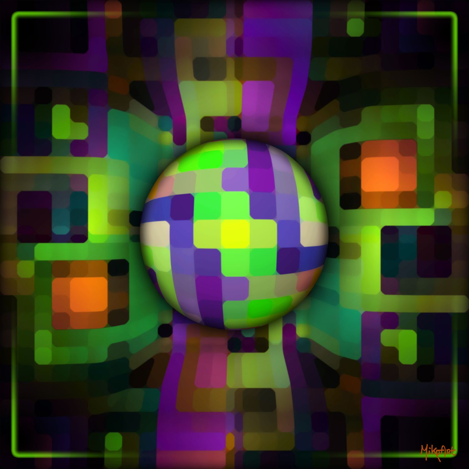 MikoArt-Liquid Gloss®-01/Series-80x80cm-0136