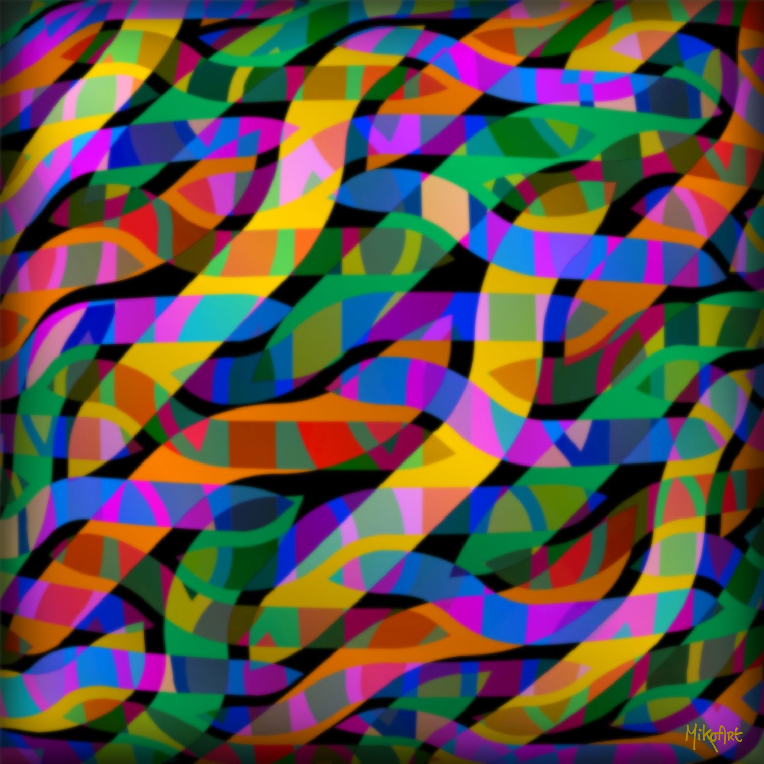 MikoArt-Liquid Gloss®-01/Series-80x80cm-0160