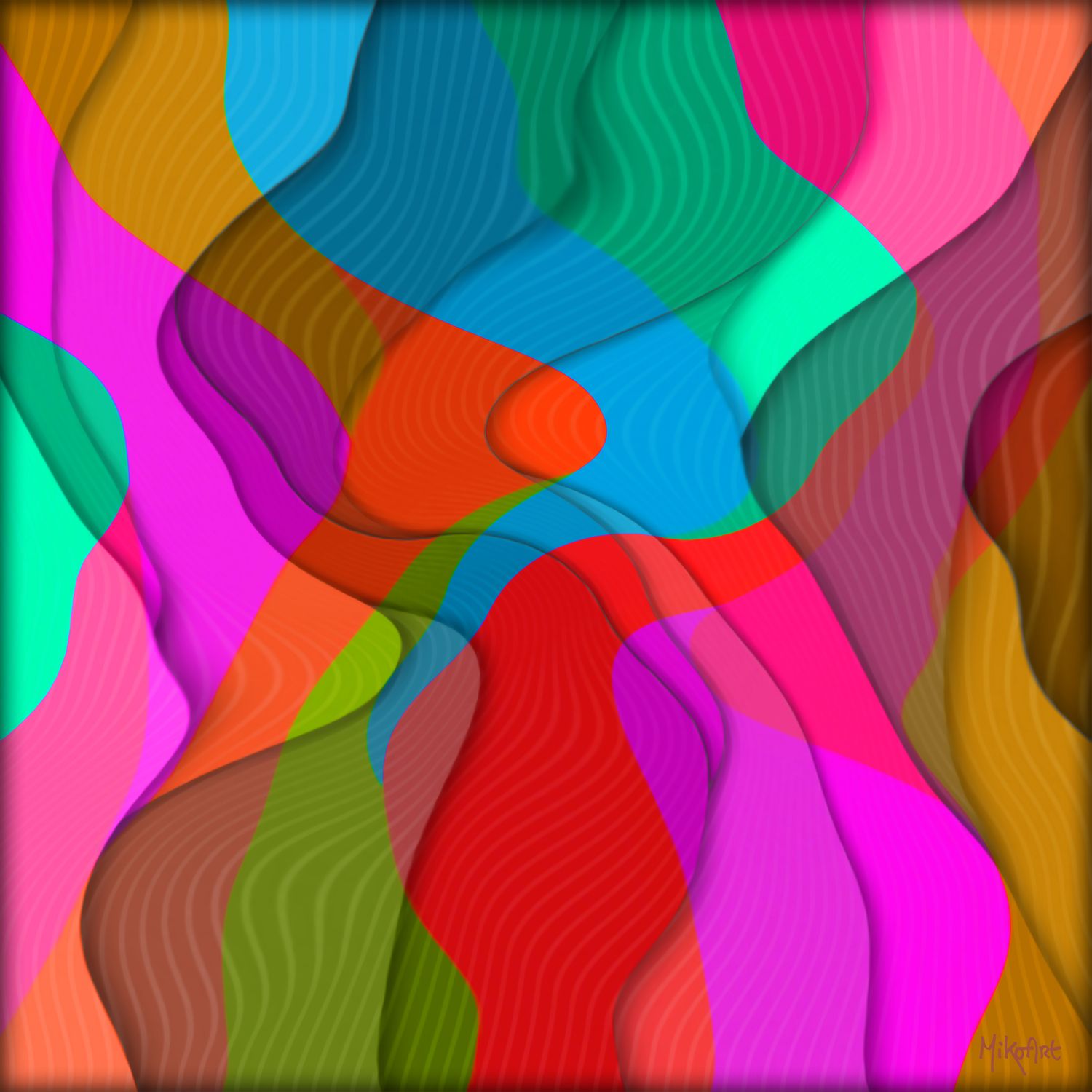 MikoArt-Liquid Gloss®-01/Series-80x80cm-0141