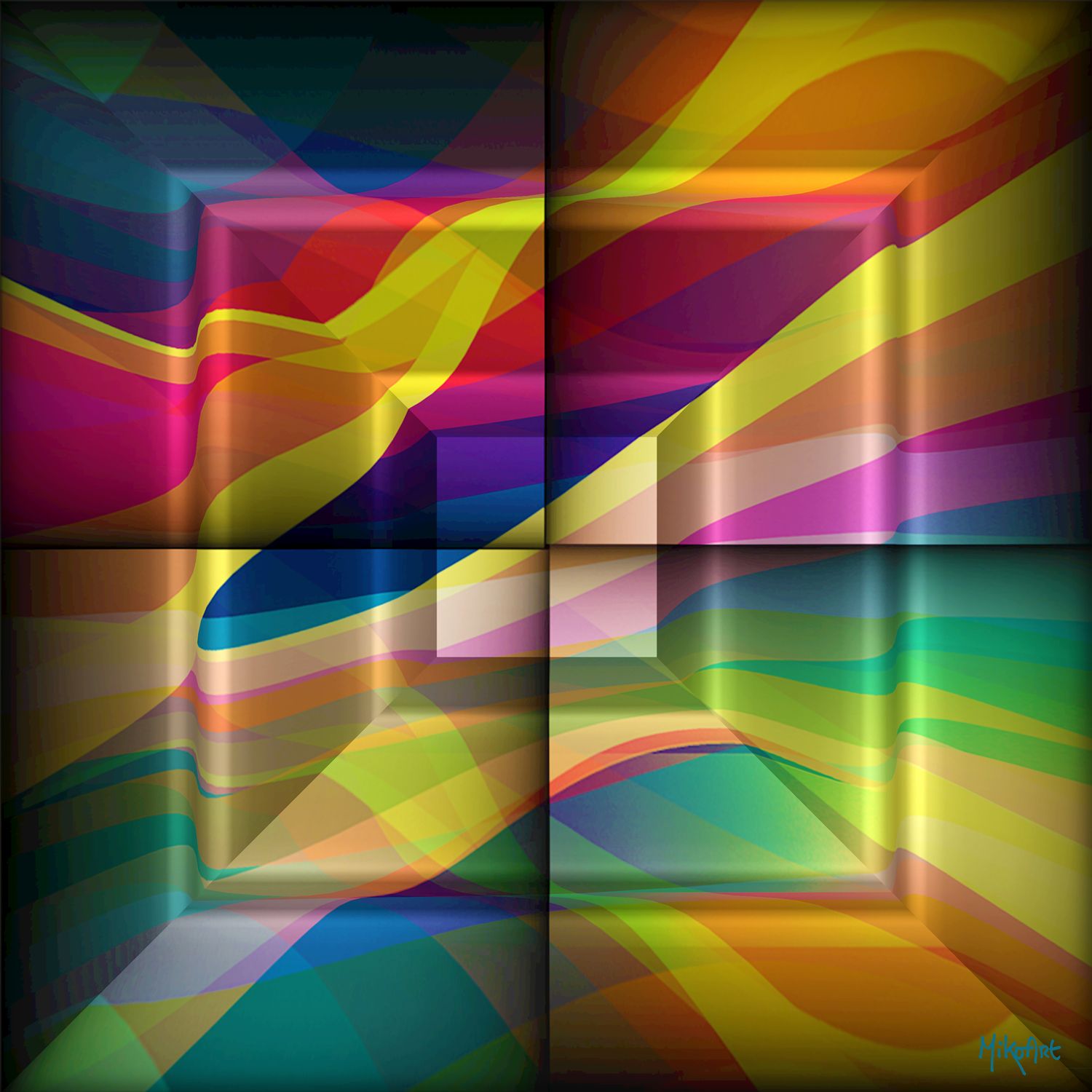 MikoArt-Liquid Gloss®-01/Series-80x80cm-0119