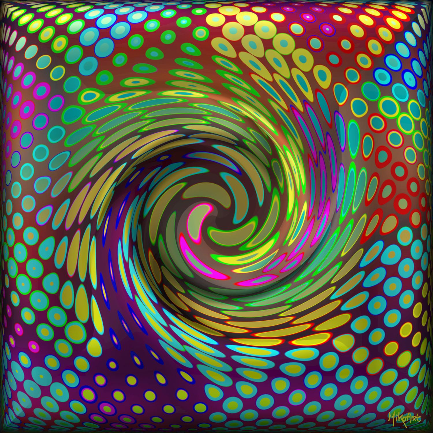 MikoArt-Liquid Gloss®-01/Series-80x80cm-0097