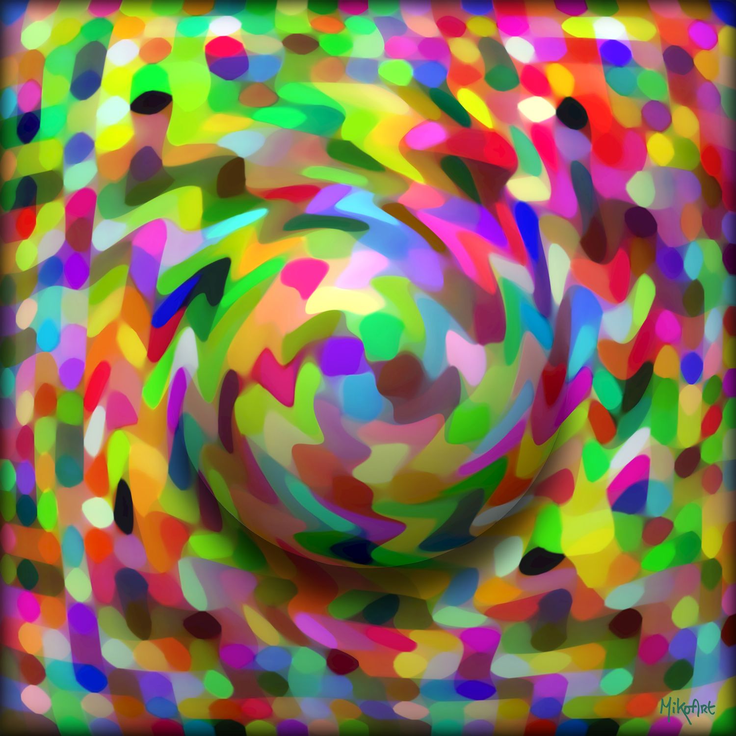 MikoArt-Liquid Gloss®-01/Series-80x80cm-0083