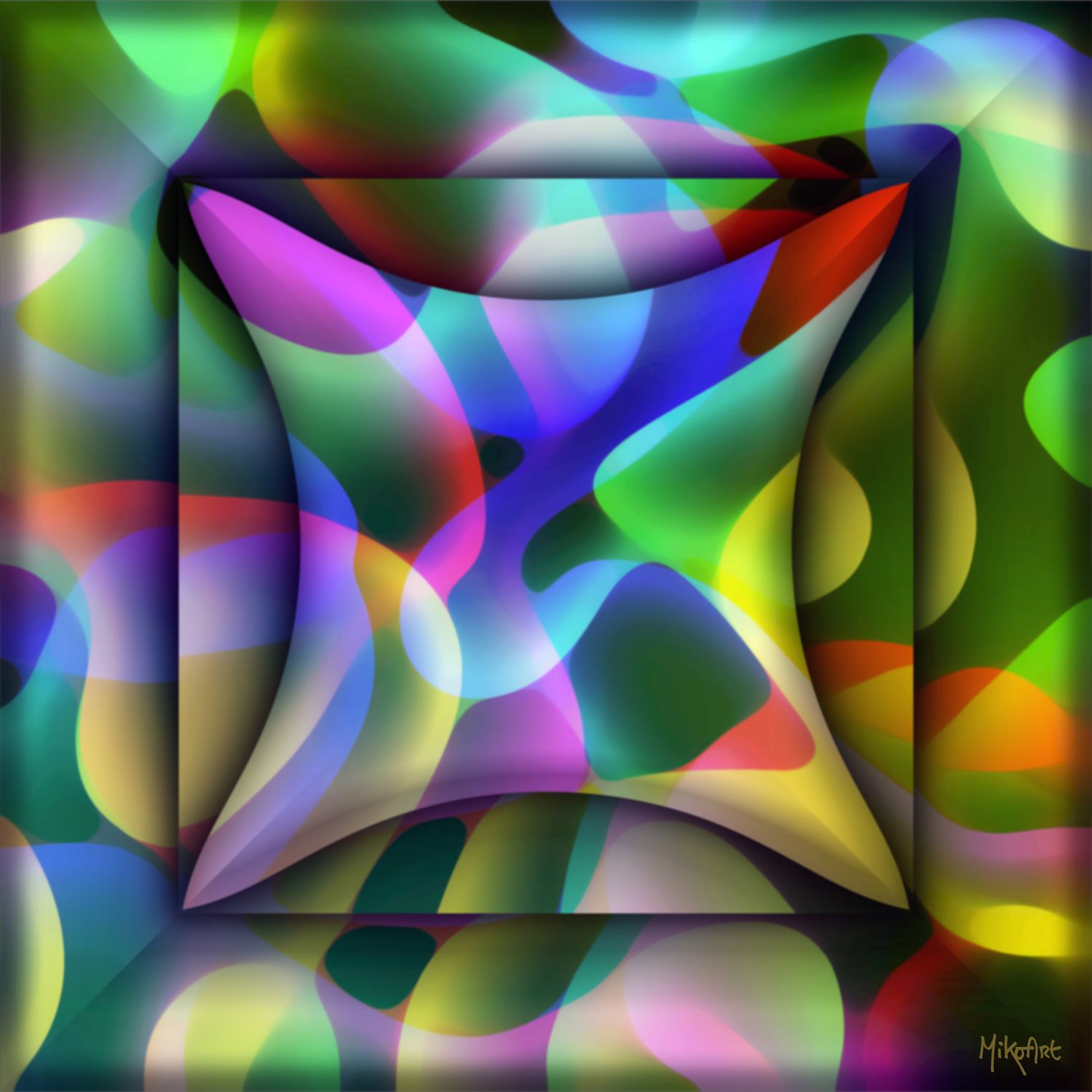 MikoArt-Liquid Gloss®-01/Series-80x80cm-0075