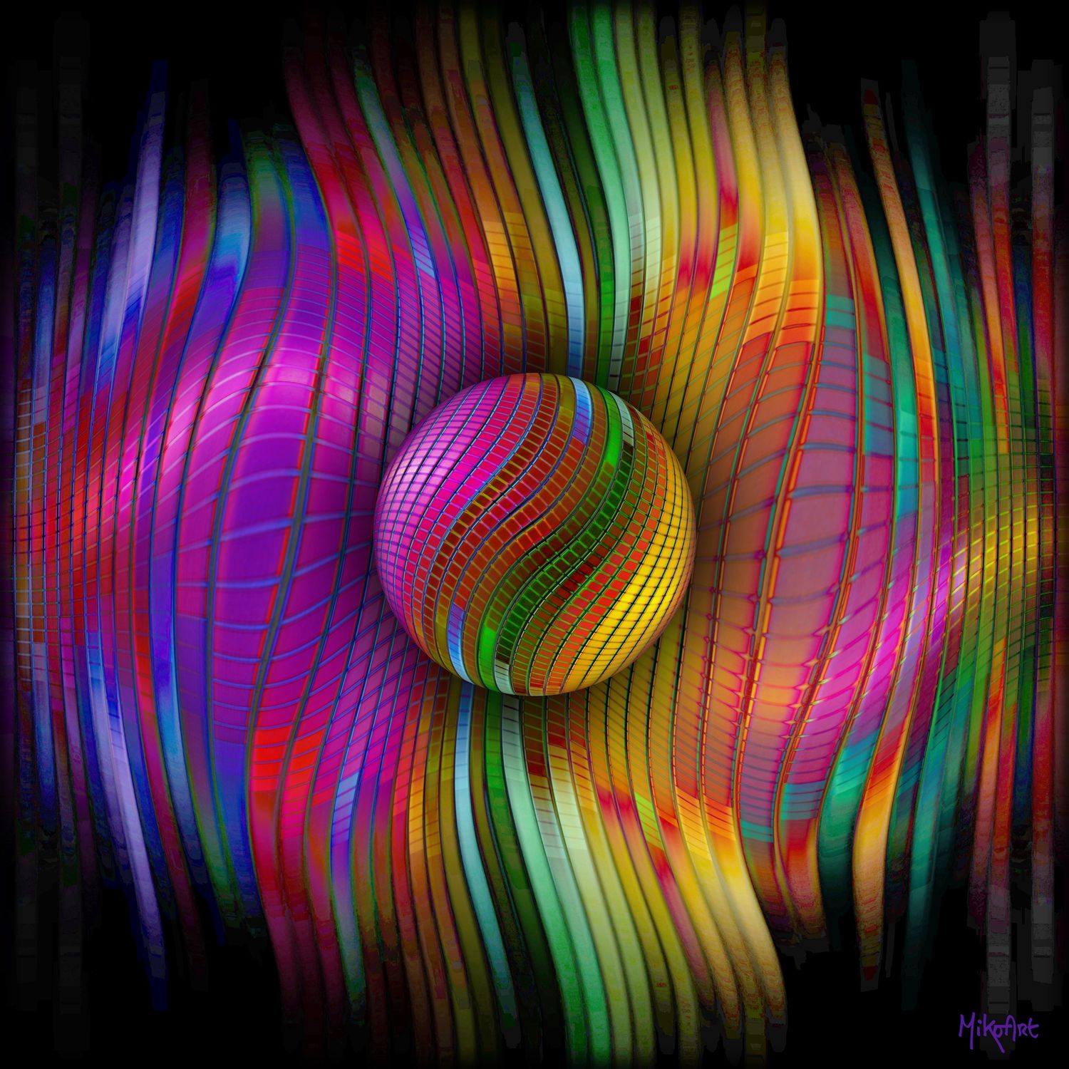 MikoArt-Liquid Gloss®-01/Series-80x80cm-0068