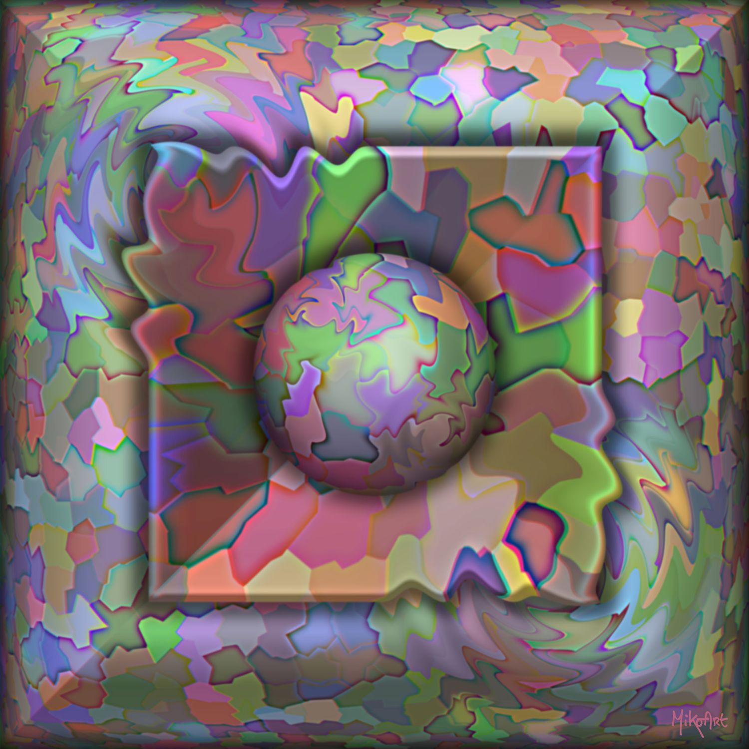 MikoArt-Liquid Gloss®-01/Series-80x80cm-0077