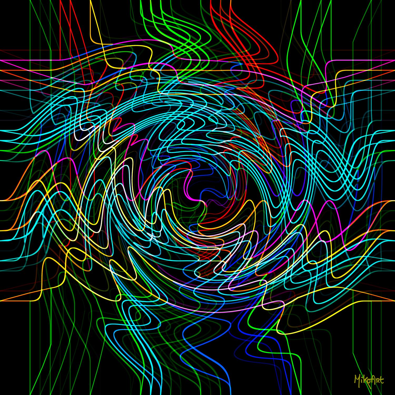 MikoArt-Liquid Gloss®-01/Series-80x80cm-0158