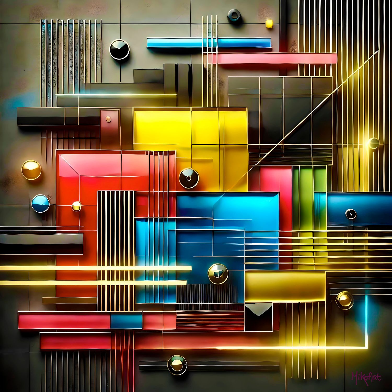 MikoArt-Liquid Gloss®-02/Series-80x80cm-0291