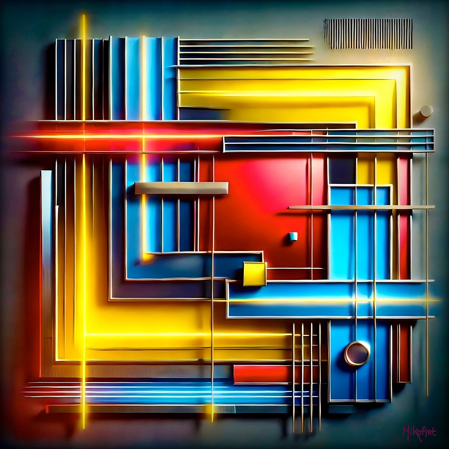 MikoArt-Liquid Gloss®-02/Series-80x80cm-0298