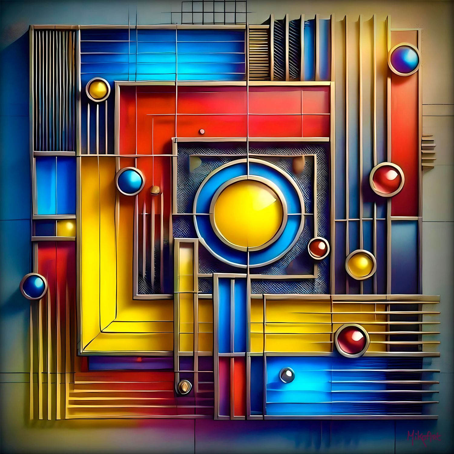 MikoArt-Liquid Gloss®-02/Series-80x80cm-0300