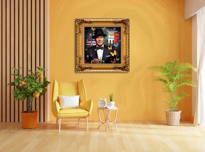 MikoArt-Liquid Gloss®-07FP/Frank Sinatra-120x120cm