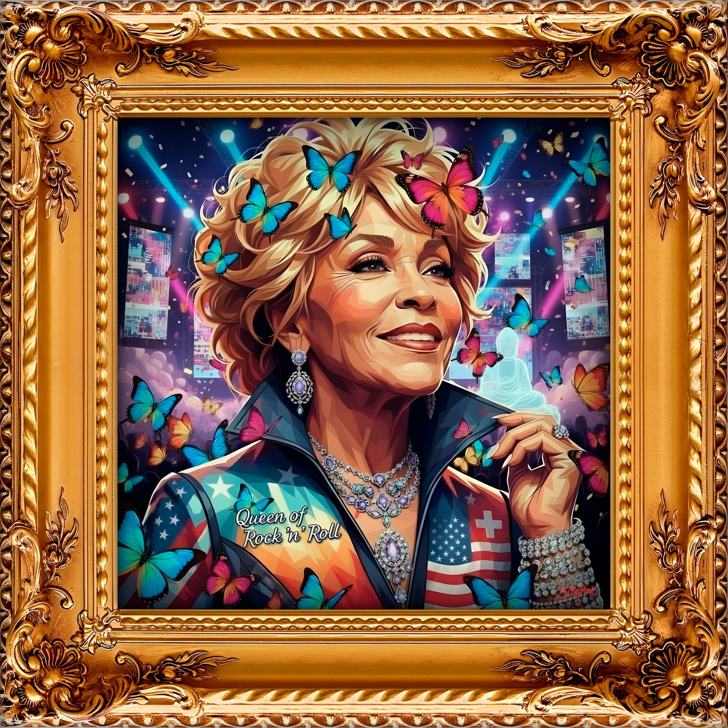 MikoArt-Liquid Gloss®-07FP/TinaTurner-120x120cm