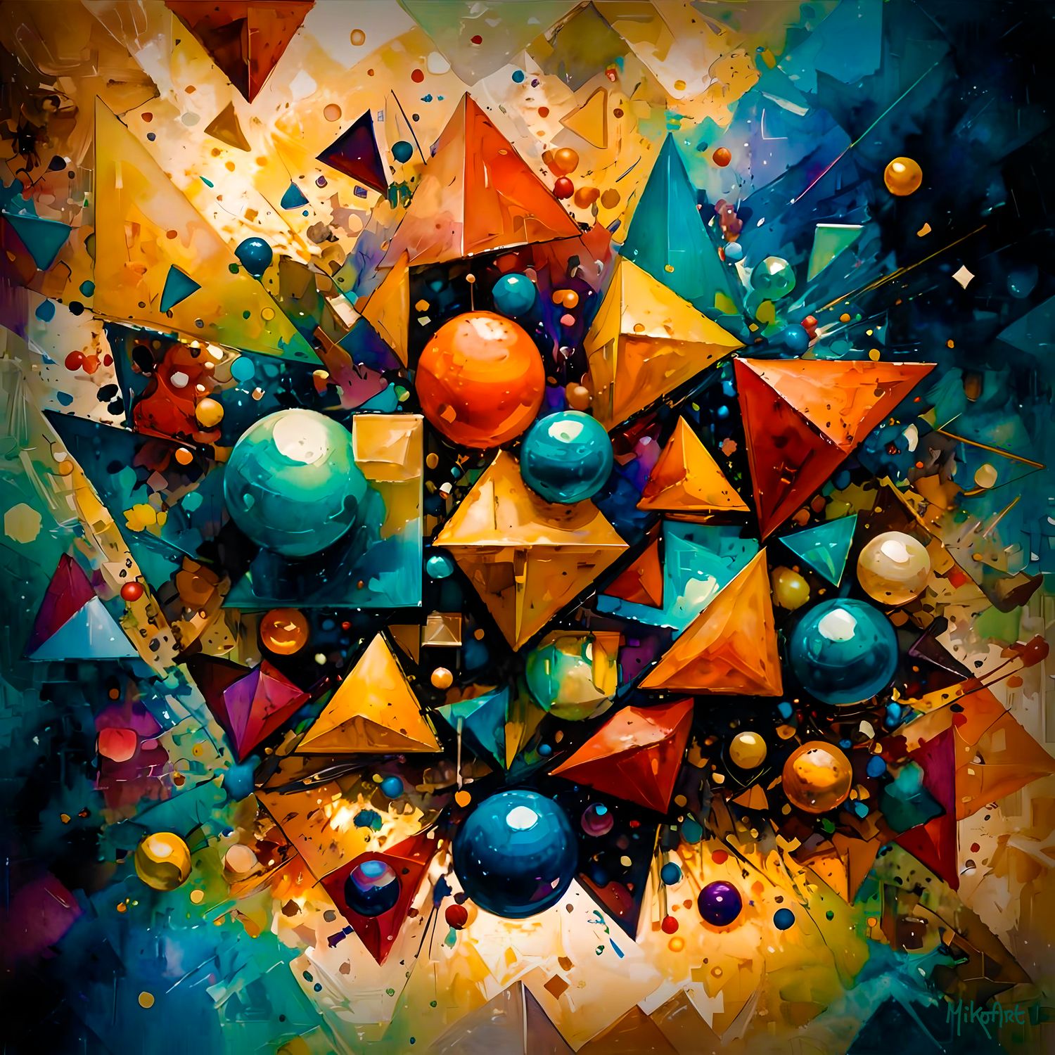 MikoArt-Liquid Gloss®-03/Series-80x80cm-0313