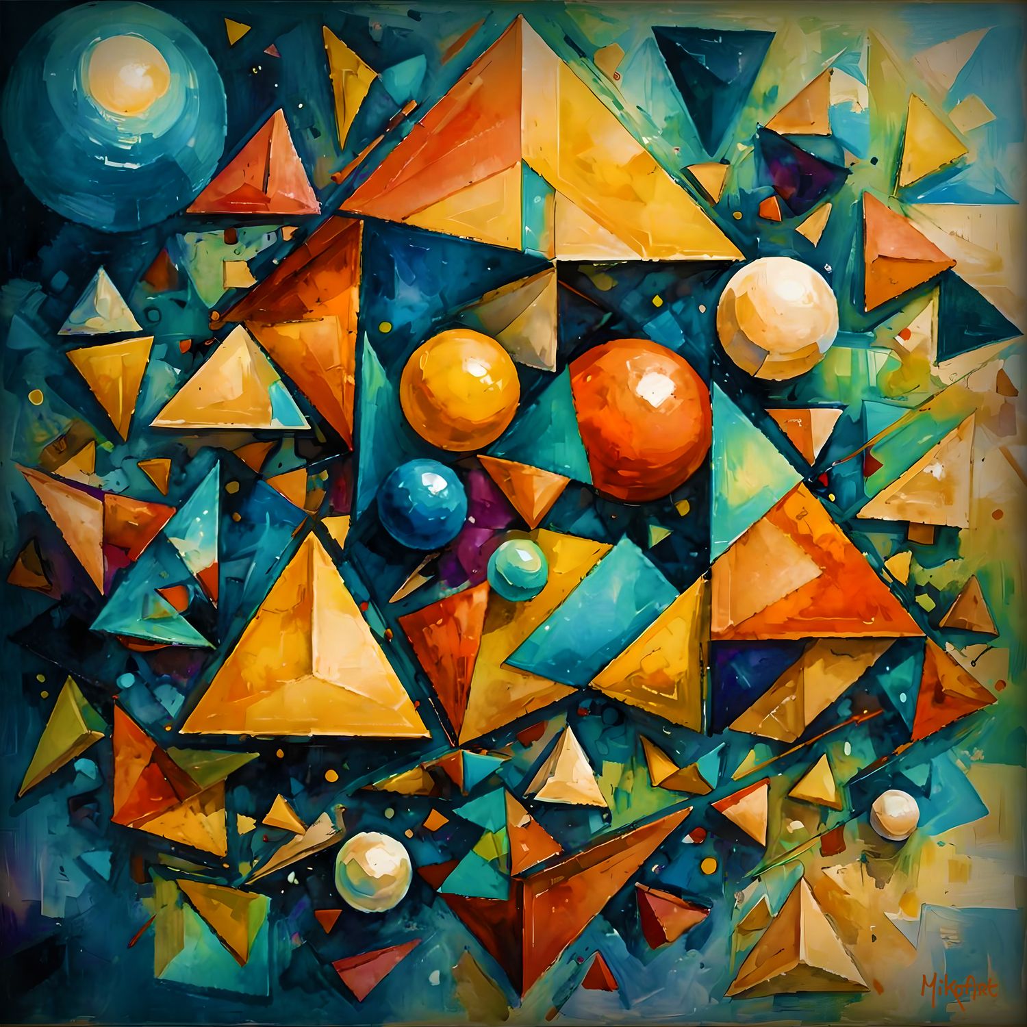 MikoArt-Liquid Gloss®-03/Series-80x80cm-0309