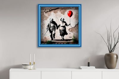 MikoArt-Liquid Gloss®-06/RedBalloonLove-80x80cm-0353