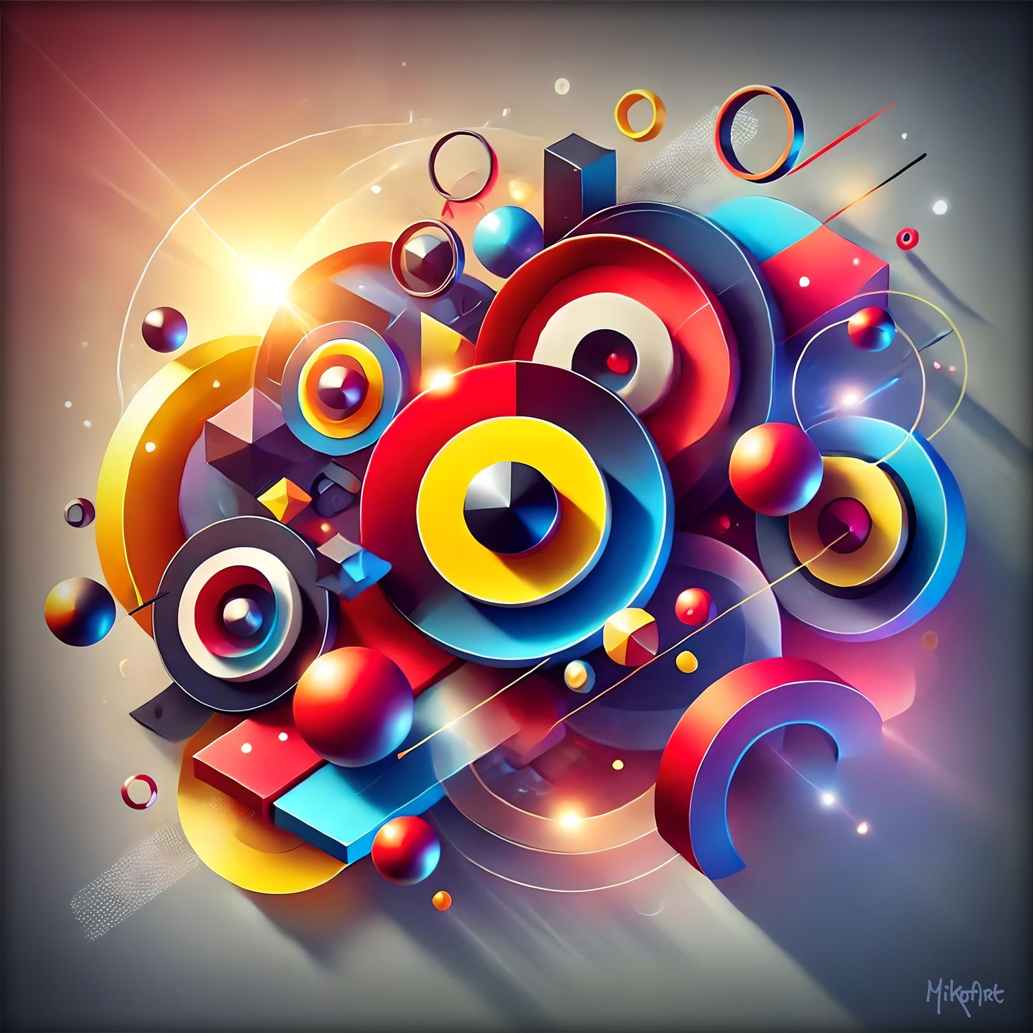 MikoArt-Liquid Gloss®-05/Series-80x80cm-0352