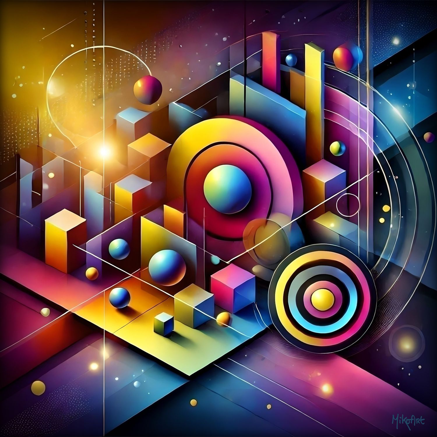 MikoArt-Liquid Gloss®-05/Series-80x80cm-0349